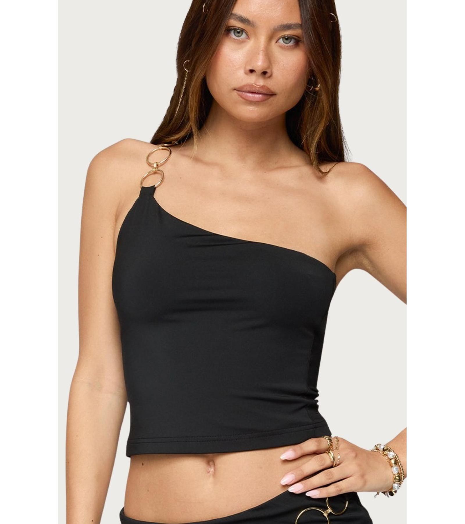 Женский топ Edikted Ashlyn Ring Chain One Shoulder Top