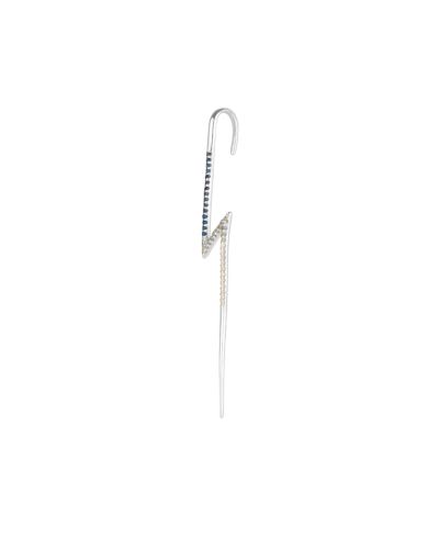 Spero London True Lightning Gemstones Sterling Bolt Ear Crawler