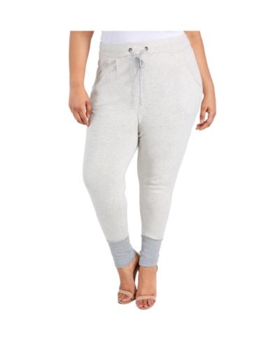 Брюки Poetic Justice Plus Size French Terry Drop Crotch Jogger