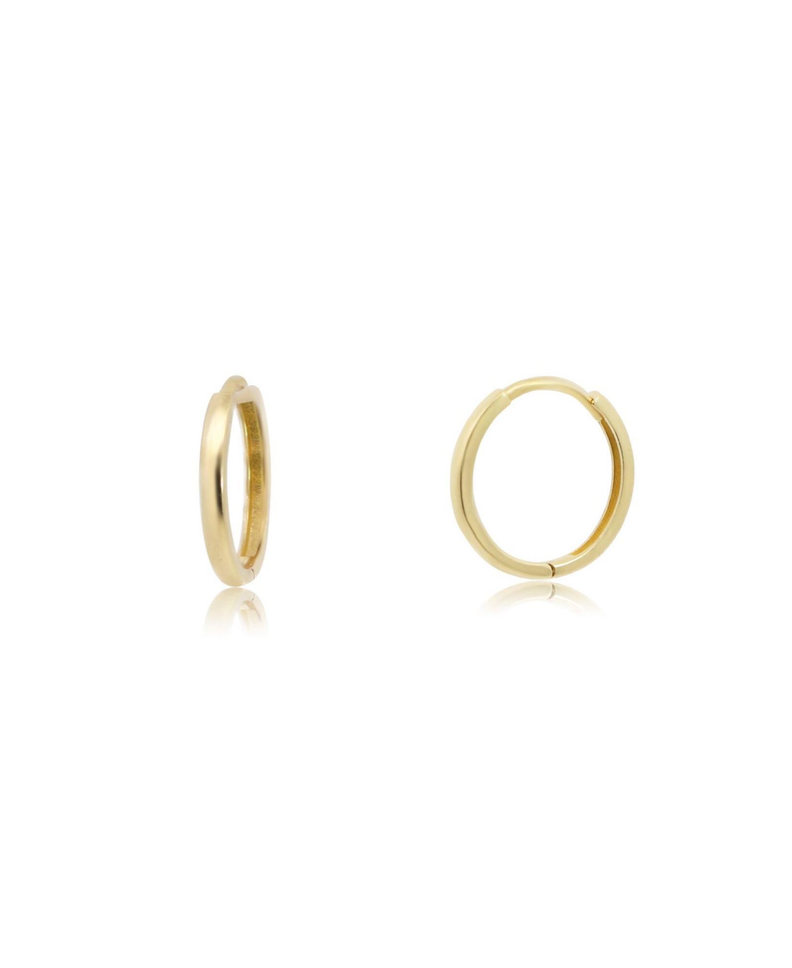 Серьги-кольца The Lovery Gold Huggie 14K Yellow Gold 12 x 2 мм