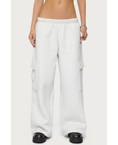 Женские брюки карго Edikted Women's Wide Leg Cargo Sweatpants