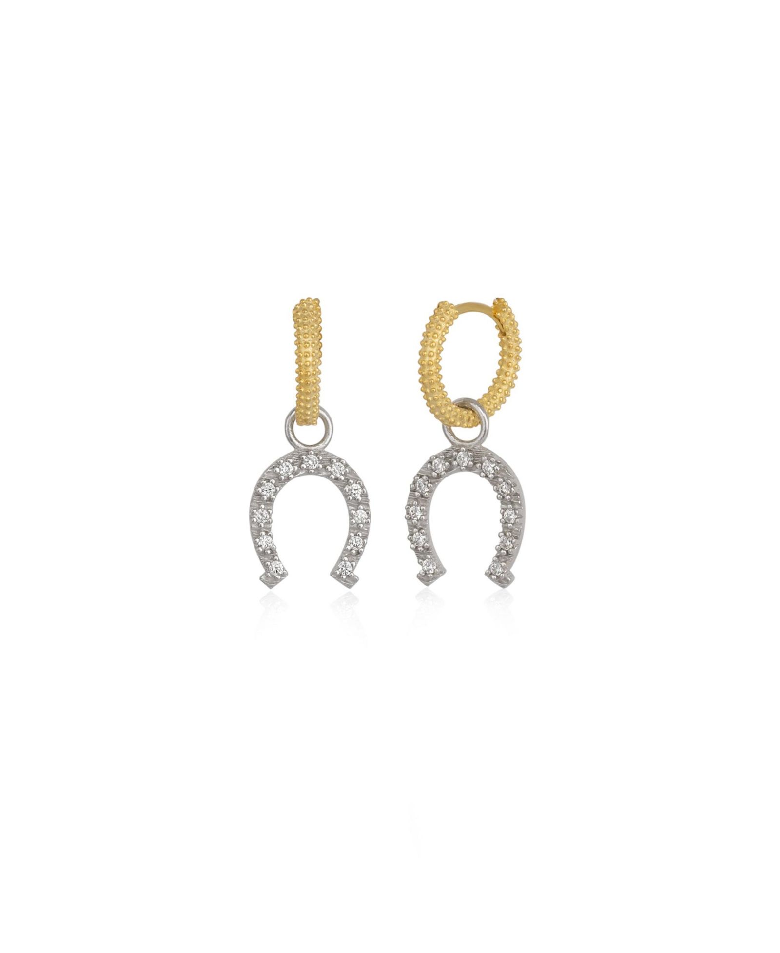 Серьги Spero London Vermeil Hoop Sterling Horseshoe Equestrian