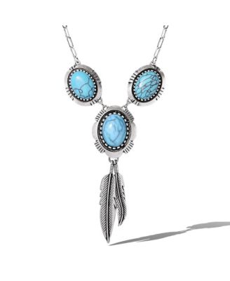 Подвеска Jessica Simpson & Feather Pendant Necklace in Antique