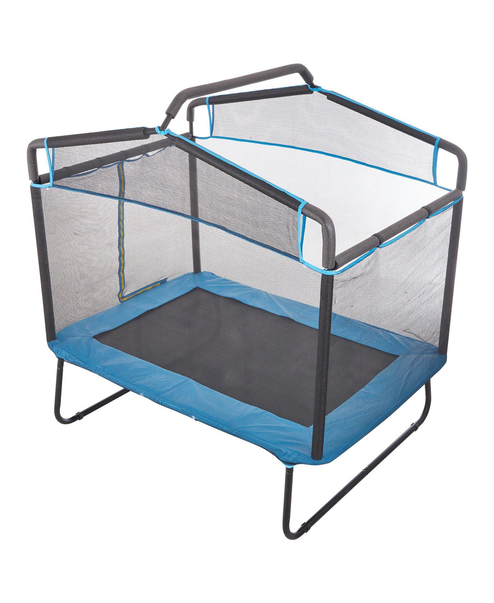 Детский мини-батут Slickblue Indoor Outdoor с гимнастической перекладиной и гамаком для детей 3+