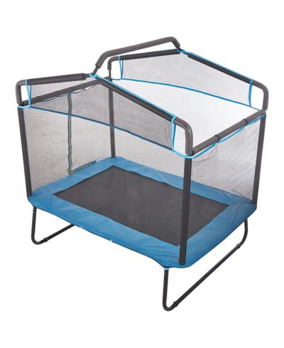 Детский мини-батут Slickblue Indoor Outdoor с гимнастической перекладиной и гамаком для детей 3+