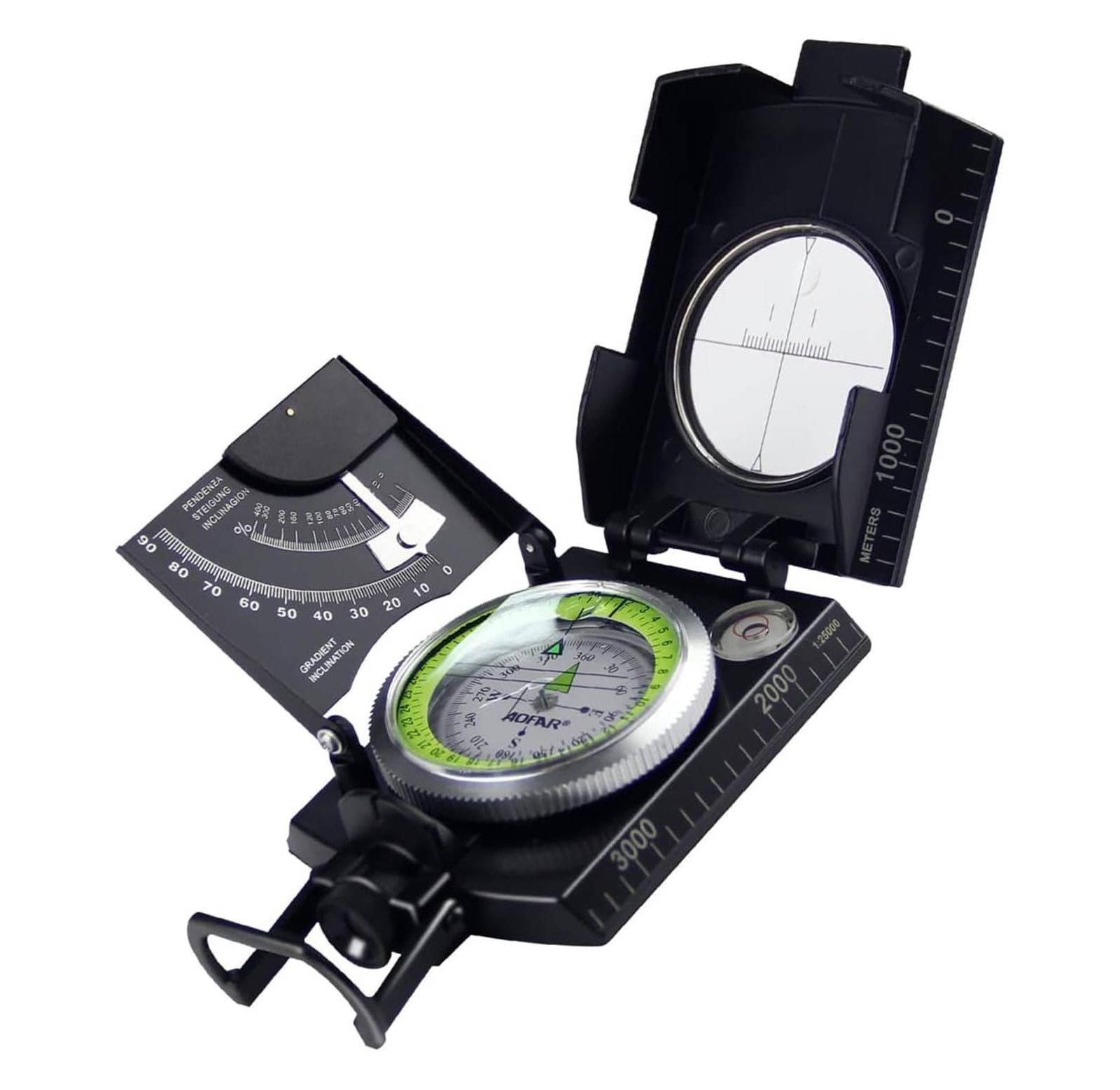 Военный компас AOFAR AF-4074 для походов, водонепроницаемый и прочный