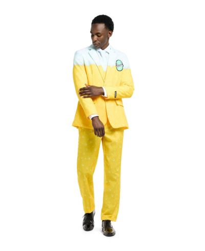 Мужской костюм Suitmeister Beer Suit с галстуком-открывашкой, Slim Fit, цвет Yellow