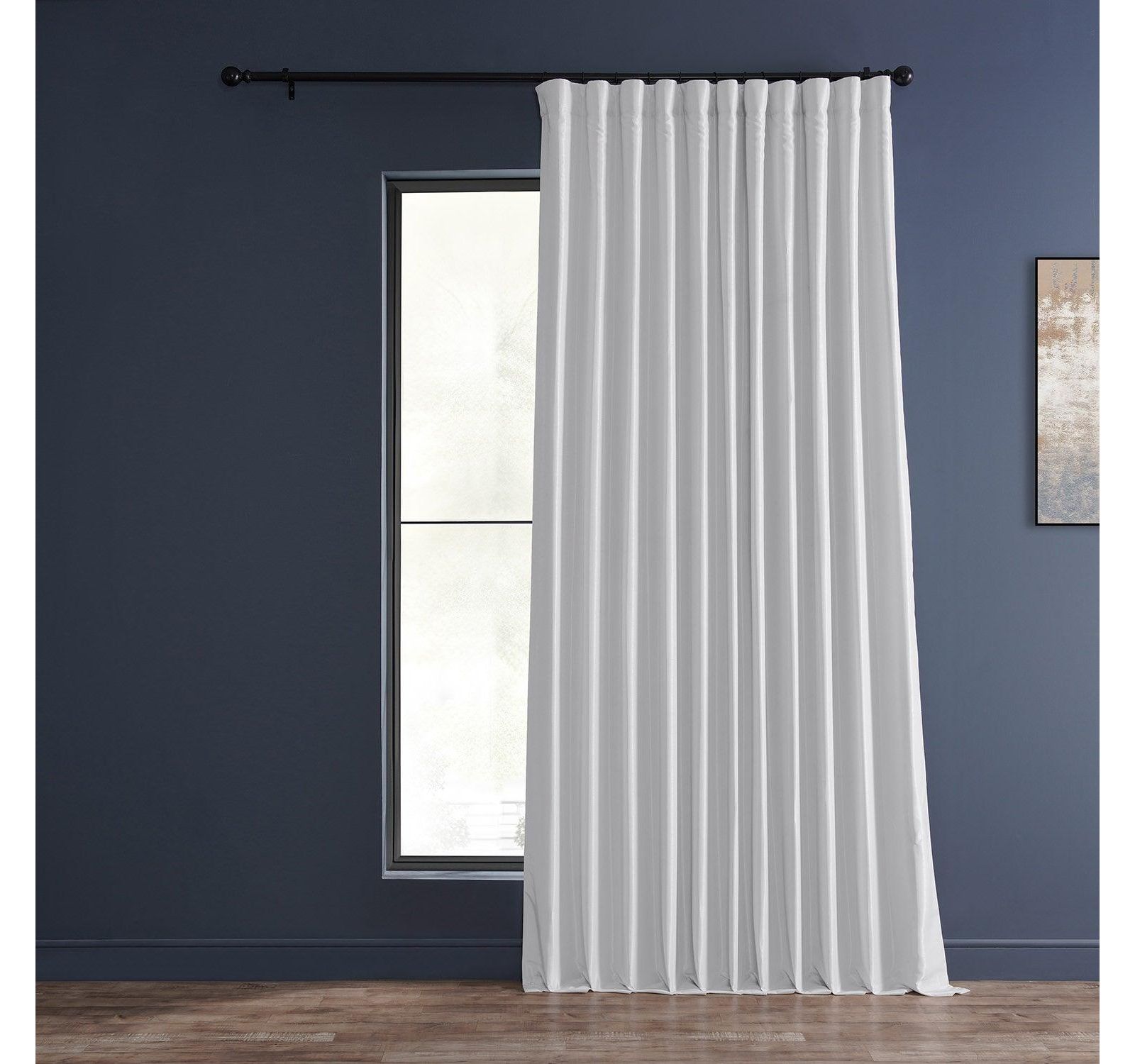 Штора Half Price Drapes Extra Wide Vintage Textured Faux Dupioni Silk Blackout Curtain