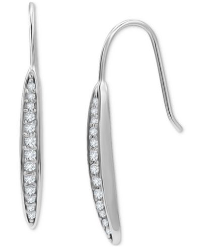 Серьги Giani Bernini Pavé Bar Linear Drop из стерлингового серебра