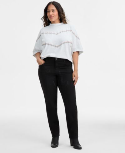 Democracy Plus Size AbSolution Straight-Leg Jeans