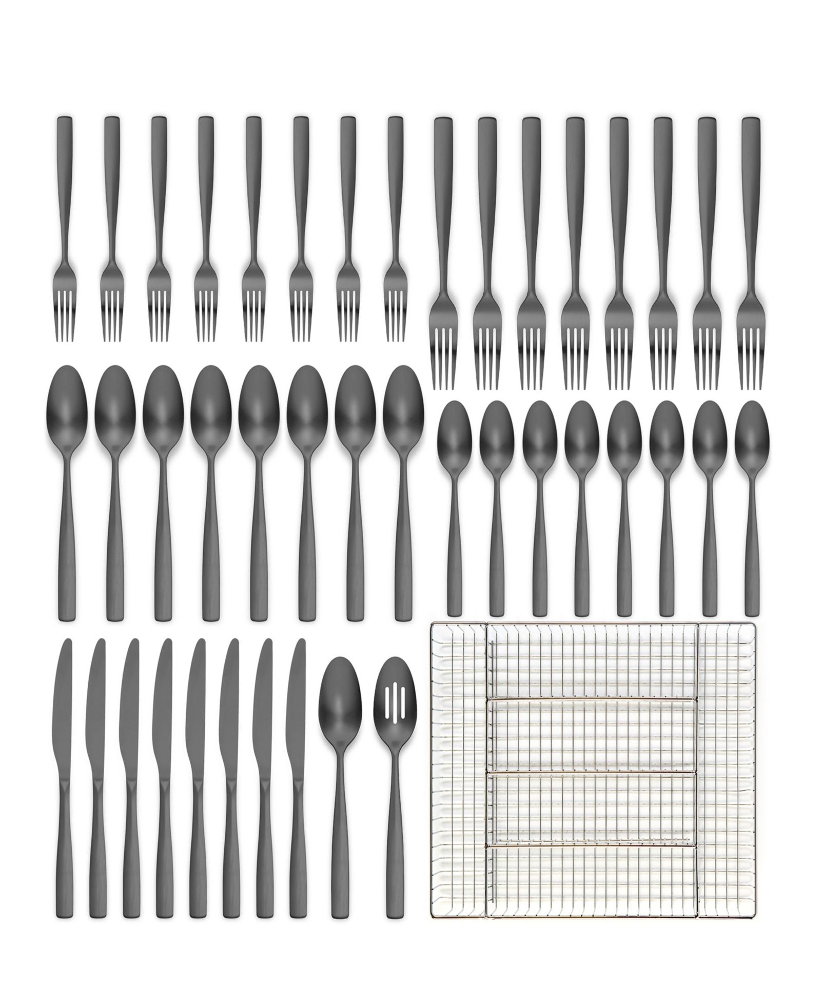 Ornative Kaede 45-Pc. Flatware Set с корзиной, на 8 персон