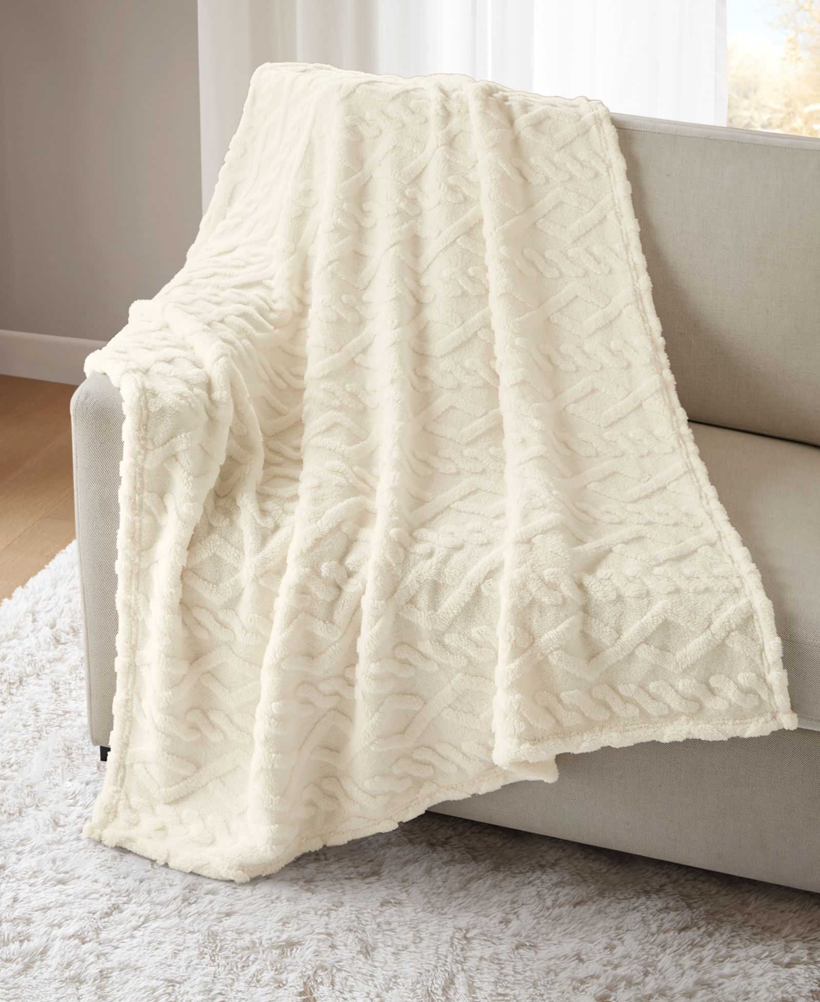 Premier Comfort Cozy Cable Throw, 50" x 60"