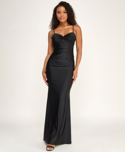 Длинное платье City Studios Juniors' Twist Bandeau Ruched Long Dress