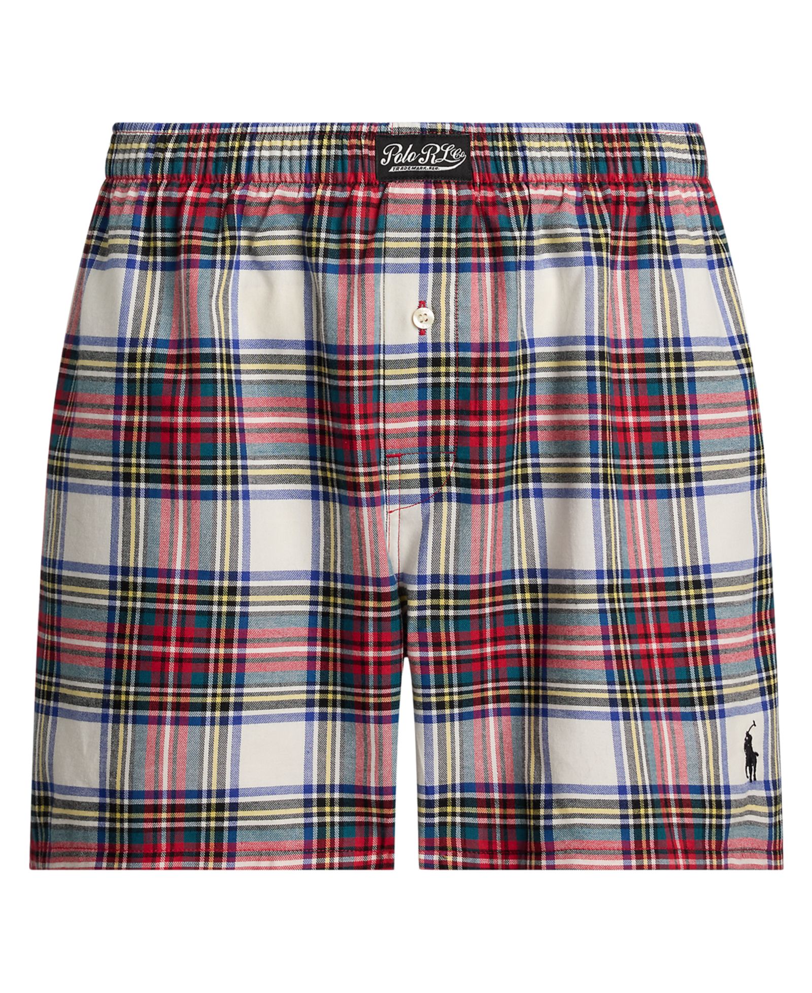 Мужские фланелевые боксеры Polo Ralph Lauren Plaid Pattern Single-Button Fly