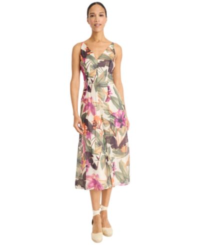 Maggy London Женский Printed Voile Sleeveless A-Line Dress