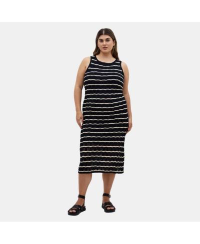 Платье Plus Size CITY CHIC Crochet Stripe