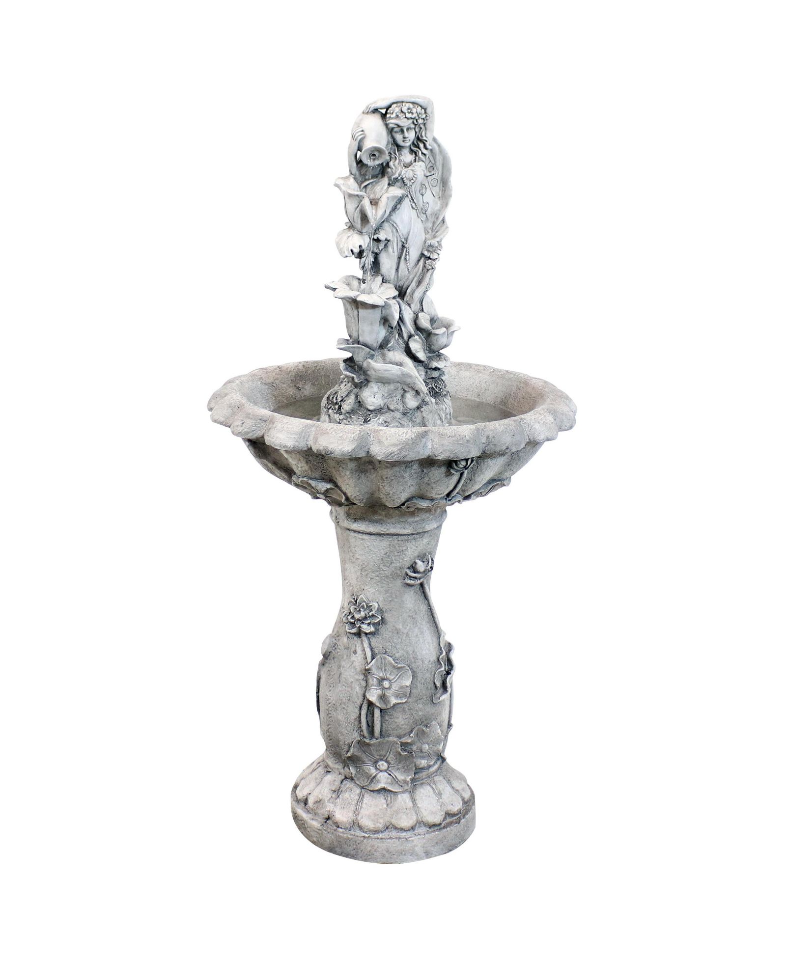 Sunnydaze Decor садовый фонтан из полирезина с солнечной батареей, 42"