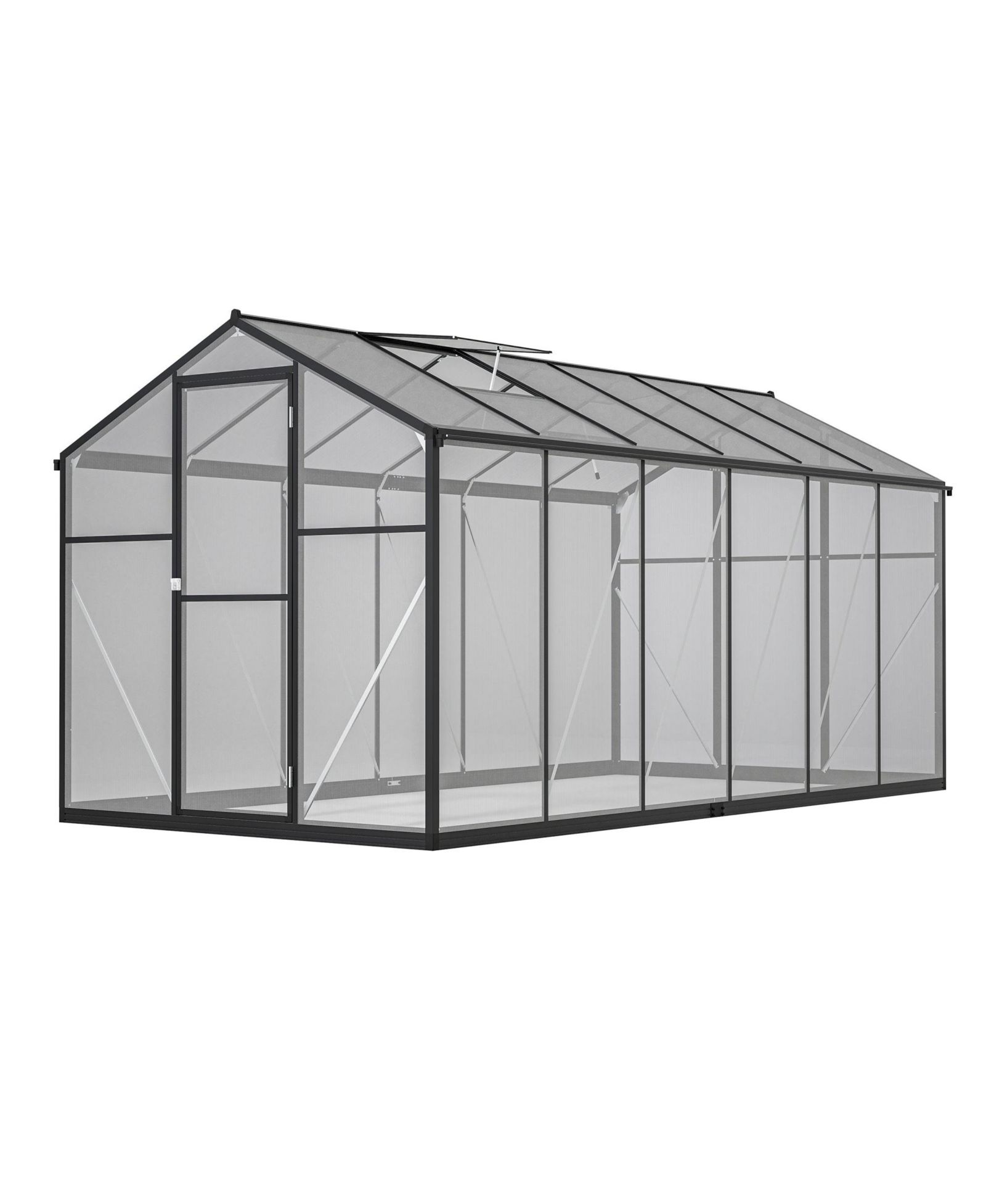 Mondawe Thick Polycarbonate Greenhouse with Double Flush Door