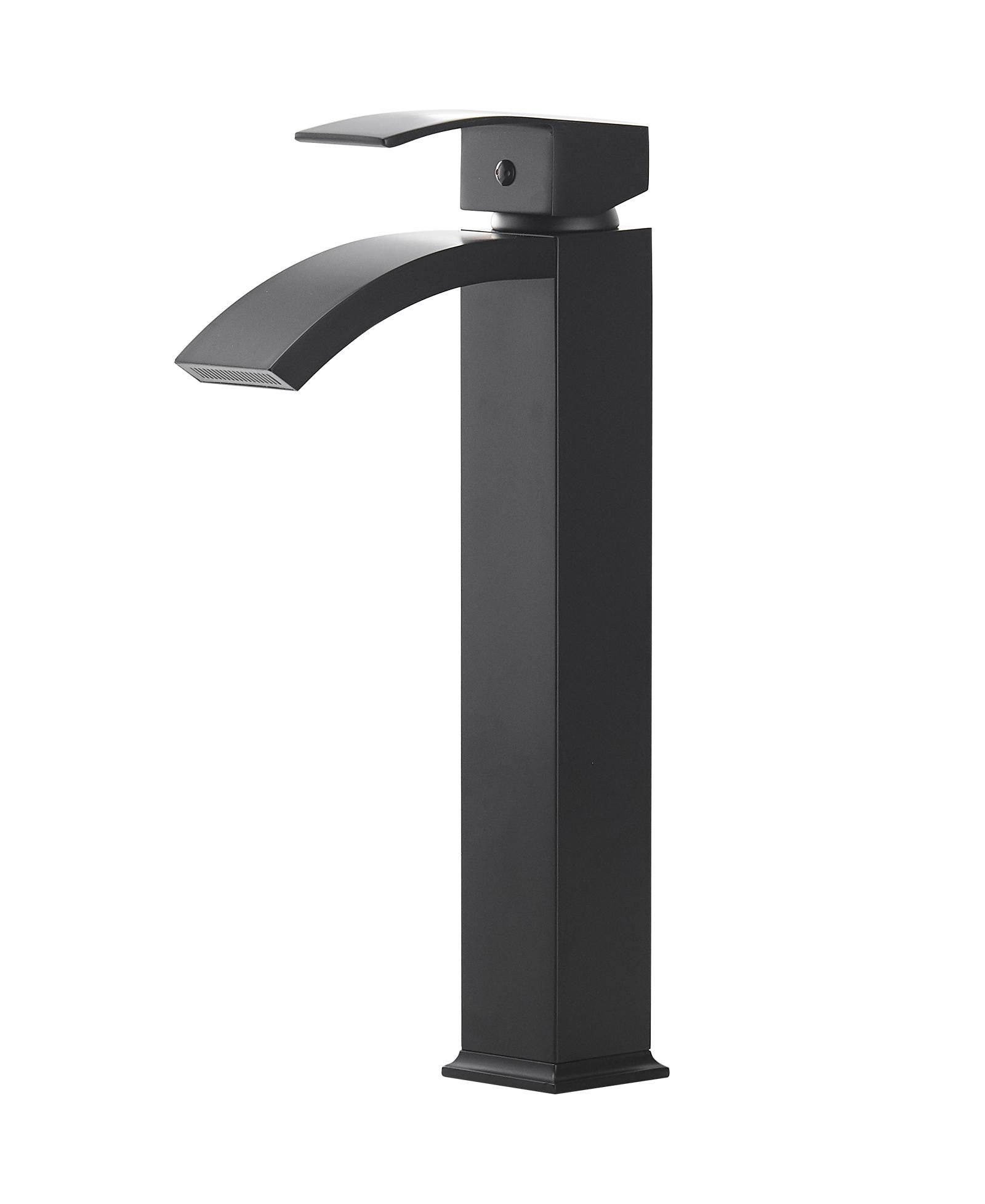 Greenspring Pop Up Drain Without Overflow Single Hole Single Handle High Arc Bathroom Vessel Sink Faucet