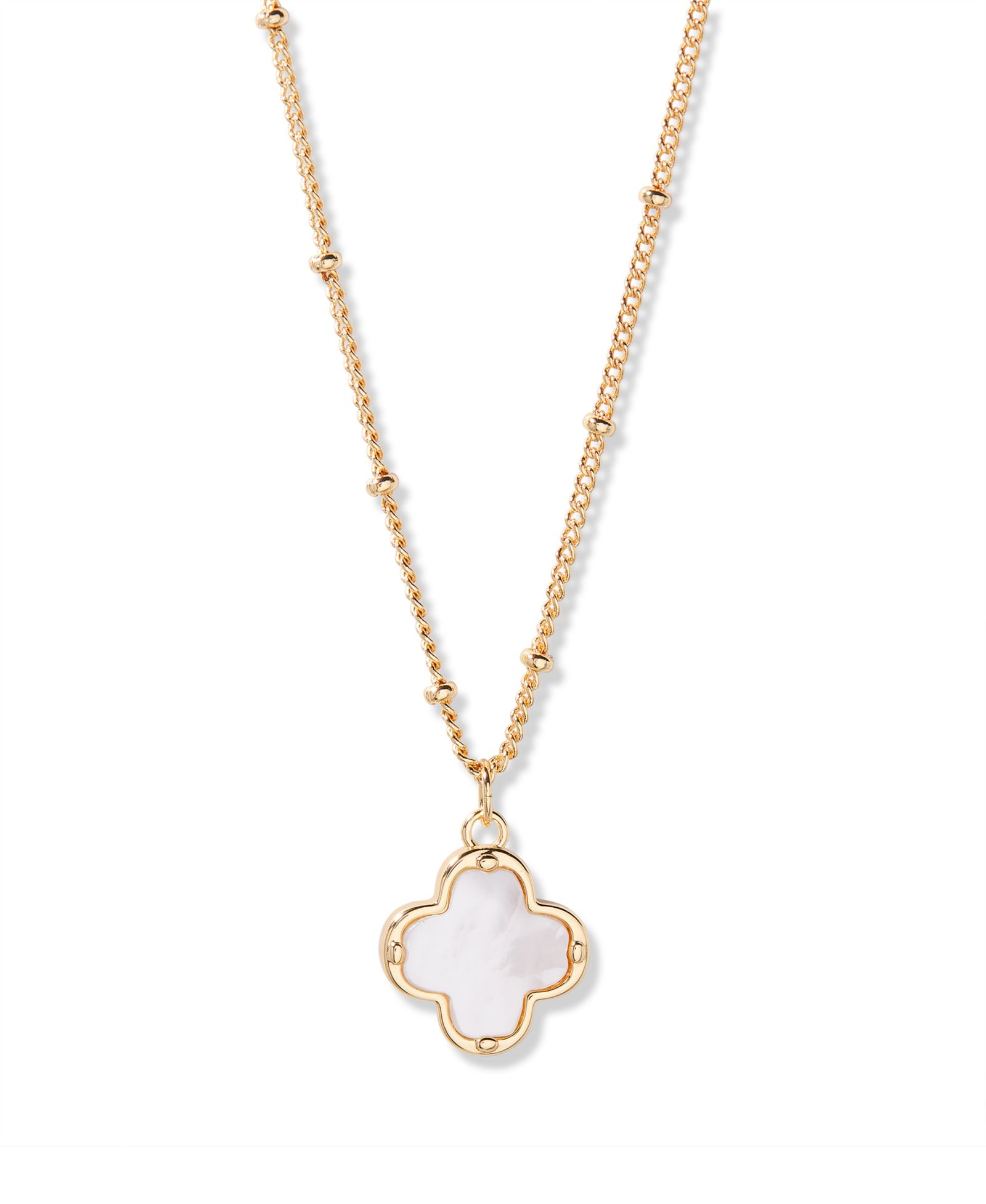 Колье brook & york Gold Plated Chatham Clover Cultivated Pearl Short Pendant