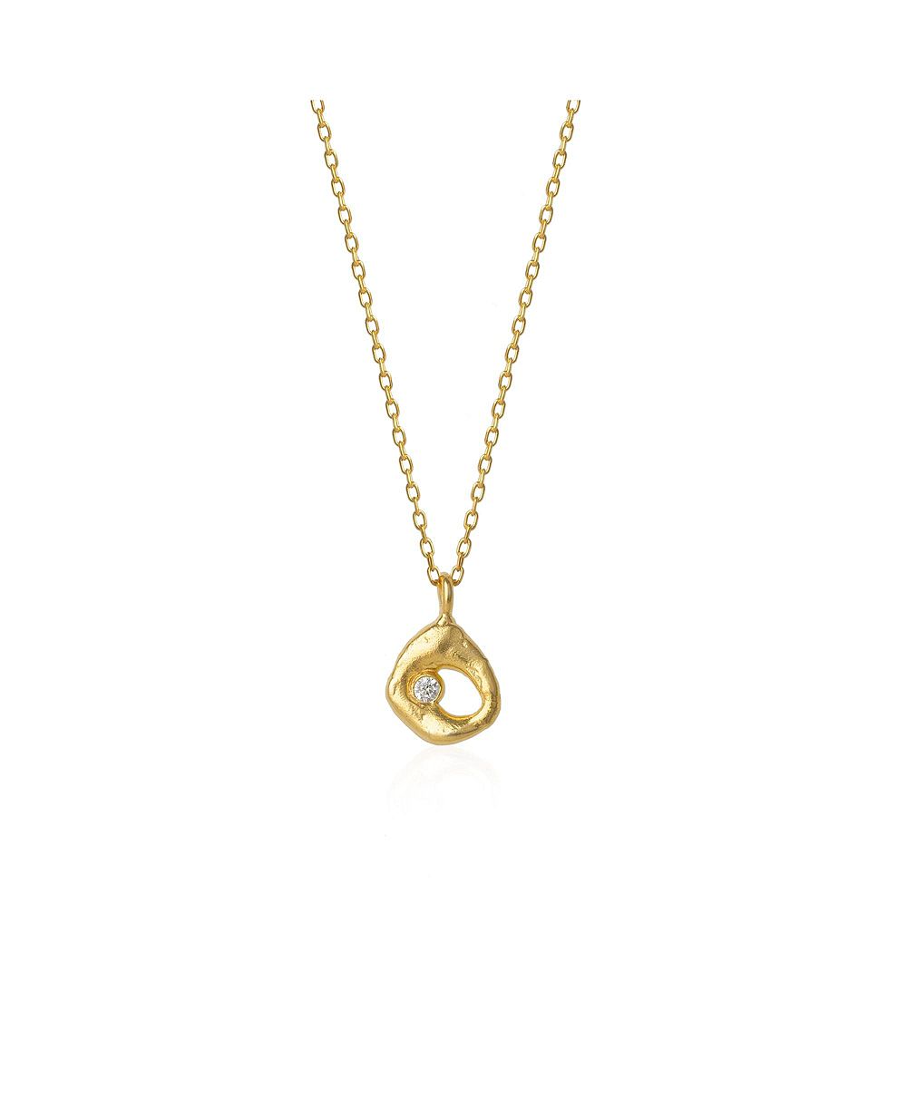 Spero London Dripping Molten Natural Textured Sterling Authentic Pendant Necklace