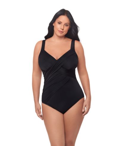 Miraclesuit Plus Size слитный купальник Rock Solid Revele с контролем живота