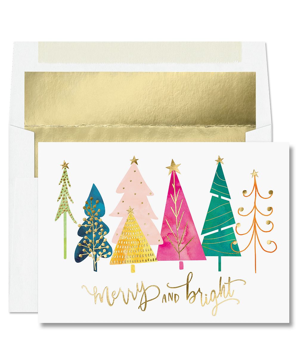 Masterpiece Studios Merry Bright Treeline праздничные открытки в коробке