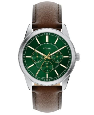 Fossil Мужские часы Pearson Multifunction из коричневой кожи, 42mm