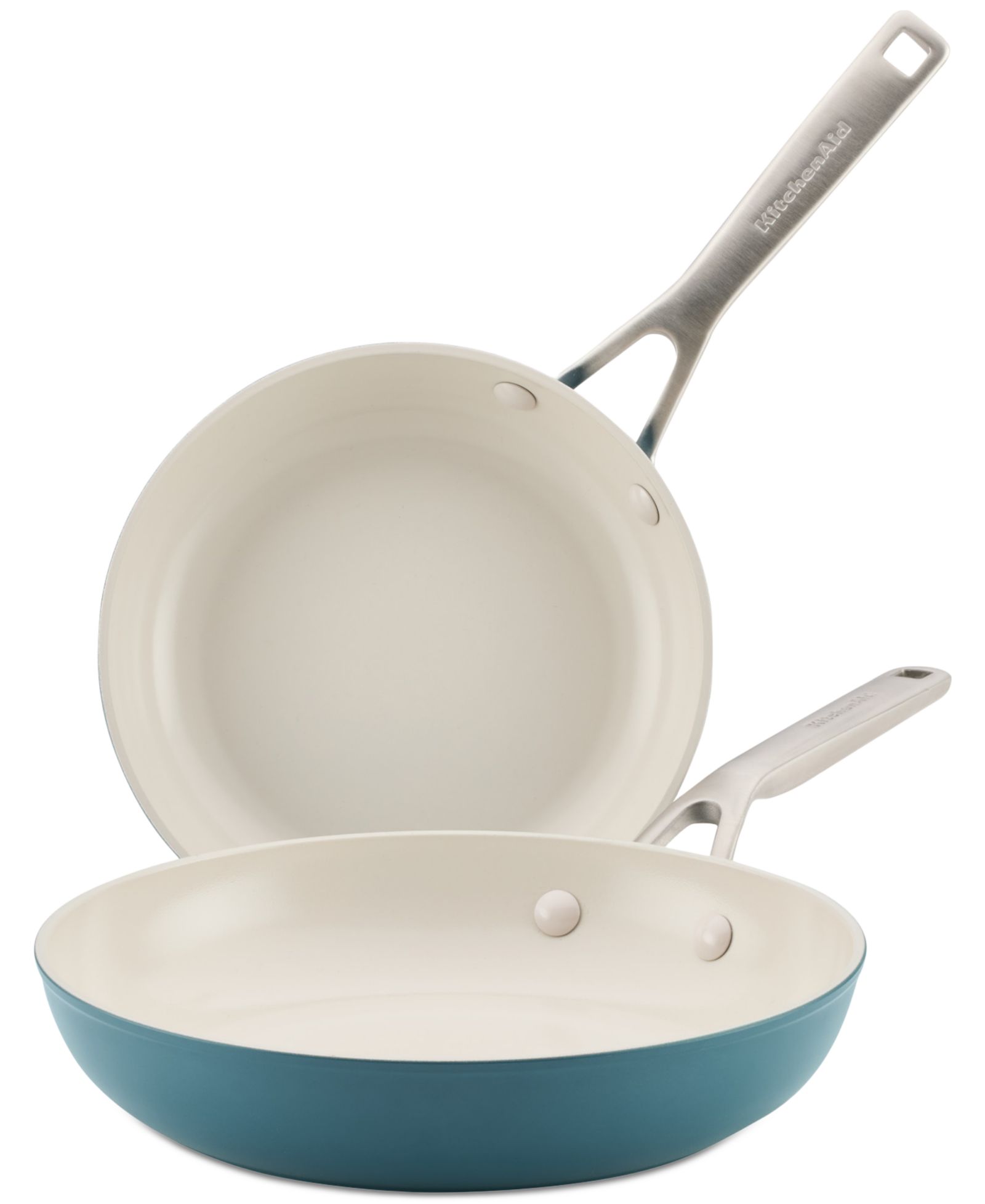KitchenAid Набор сковородок из керамики с твердым анодированием, 2 шт.