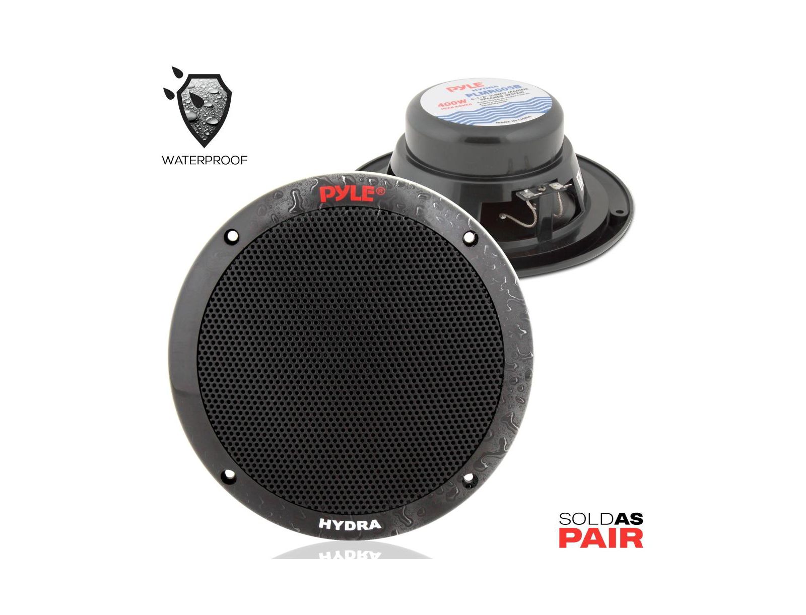 Pyle 8” In-Wall/Ceiling 2-Way Speaker Pair – 300W, Midbass Woofer, 1” Titanium Dome Tweeter, Flush Mount Design, Easy Install (PDIC80), White