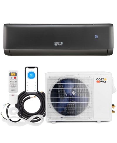 Costway мини-сплит кондиционер и обогреватель с Wi-Fi и тепловым насосом 24000 BTU