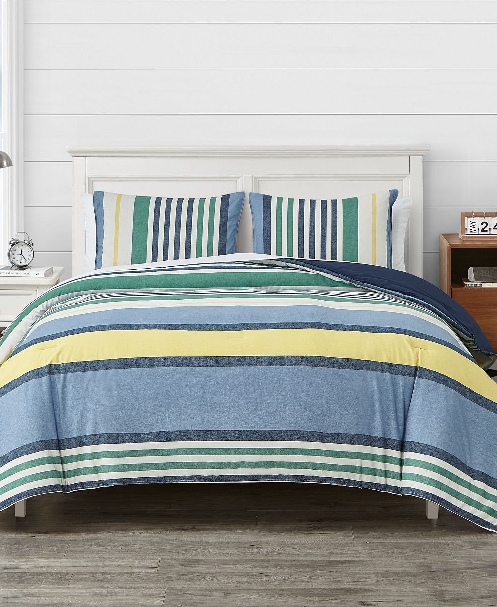 Nautica Dover Reversible 3-Piece Comforter Set, Full/Queen