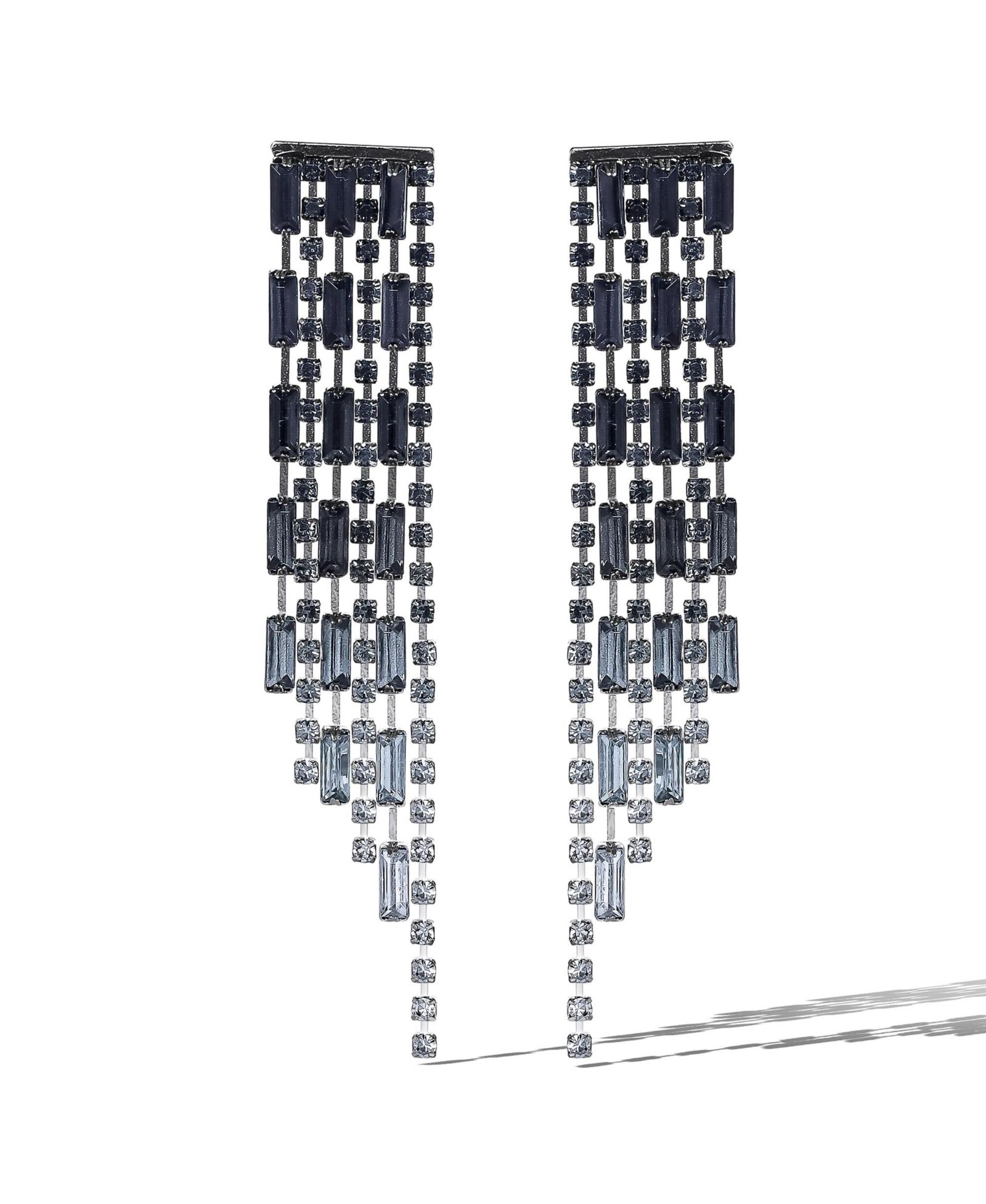 Jessica Simpson Tiered Crystal Fringe Earrings
