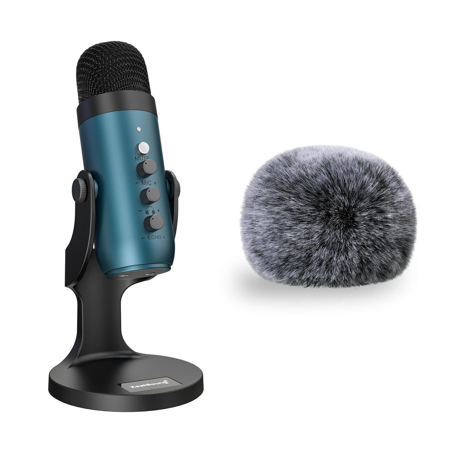 Zealsound K66 Wired USB Cardioid Microphone for PC, Mac, PS5/PS4, iPhone, iPad, Android