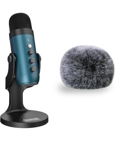 Zealsound K66 Wired USB Cardioid Microphone for PC, Mac, PS5/PS4, iPhone, iPad, Android