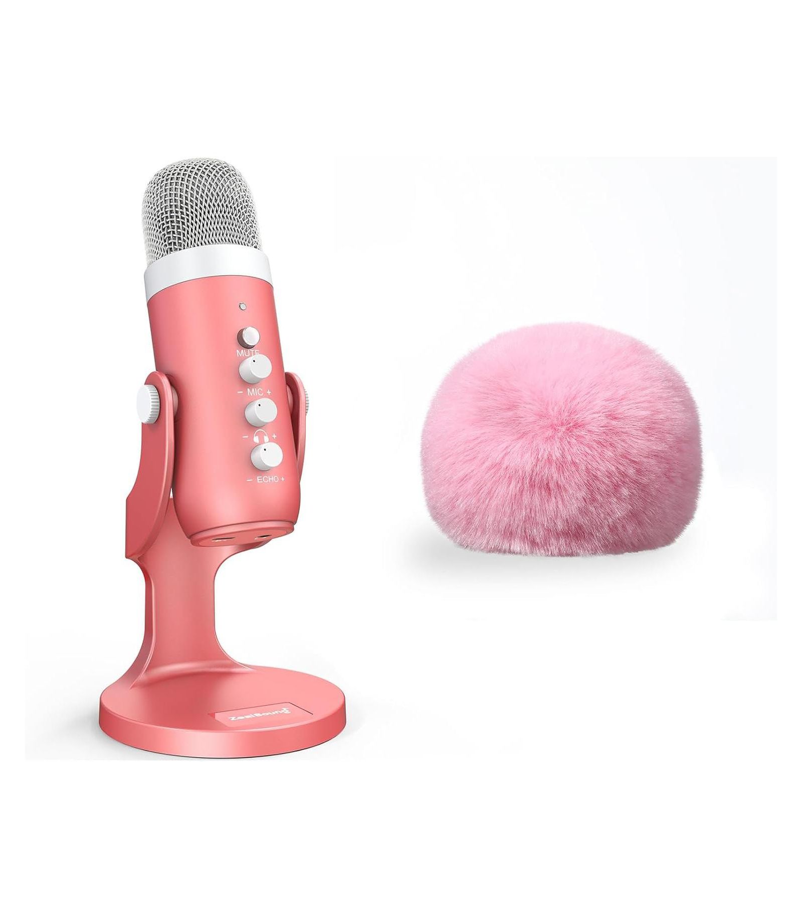 ZealSound USB микрофон k66p с ветрозащитой