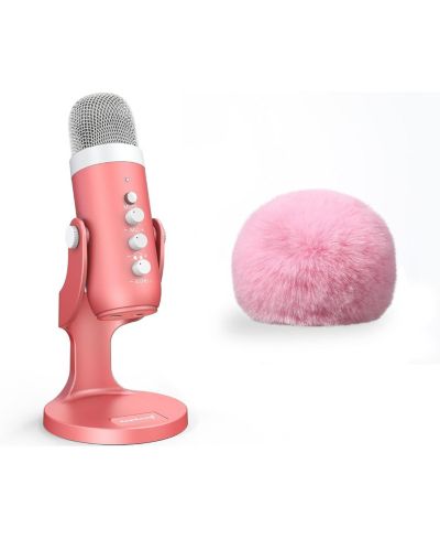 Zealsound K66P and D65P Gaming Faux Fur Windscreen USB Microphone for PC/Mac/Mobile/Consoles