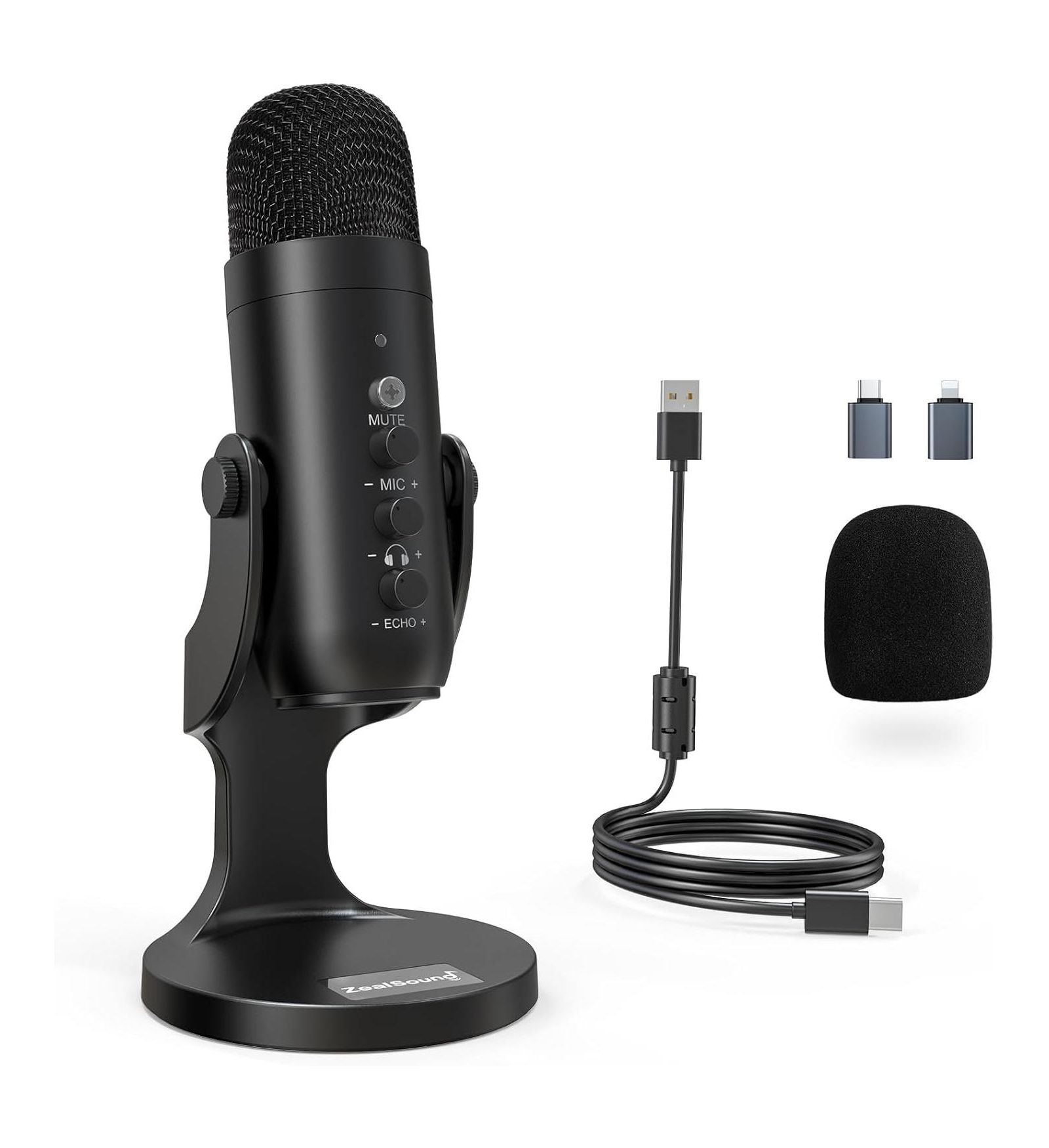 Zealsound Plug & Play USB Condenser Microphone for PC/Mac/PS4/PS5