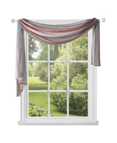 Kate Aurora декоративная оконная занавесь Grand Royal Crushed Faux Satin Silver and Blush Ombre