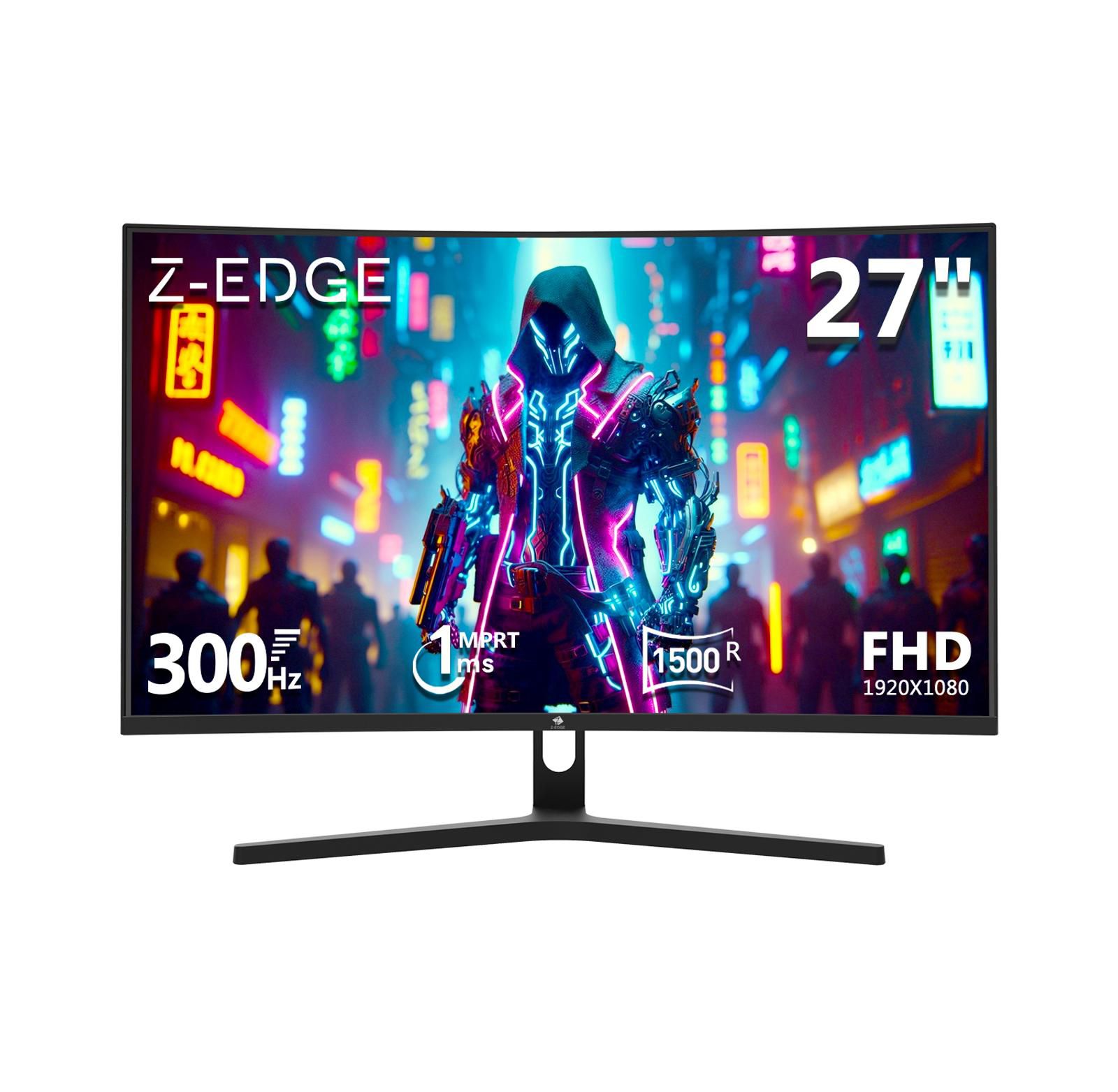 Z-edge 27" Curved Full HD Gaming Monitor, 300Hz, 1ms Response Time
