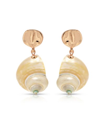 Серьги-подвески Ettika Sunken Treasure Shell Drop