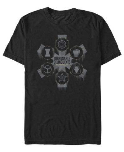 Fifth Sun Men's Disposable Delinquents Logos Short Sleeve T-Shirt