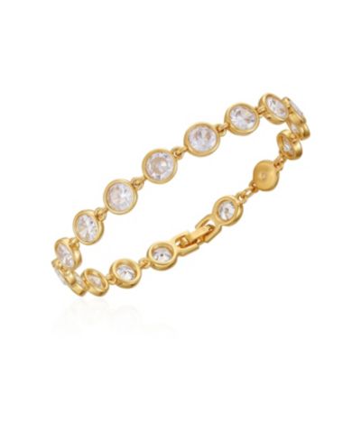 Браслет Vince Camuto Gold Tone Cubic Zirconia Bezel