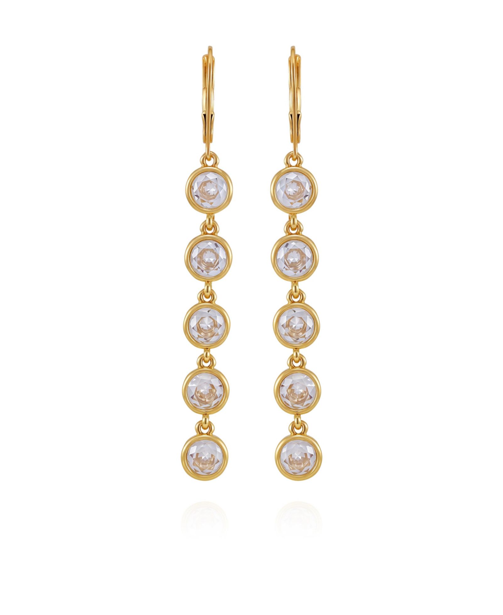 Vince Camuto Gold-Tone Cubic Zirconia Drop Earrings