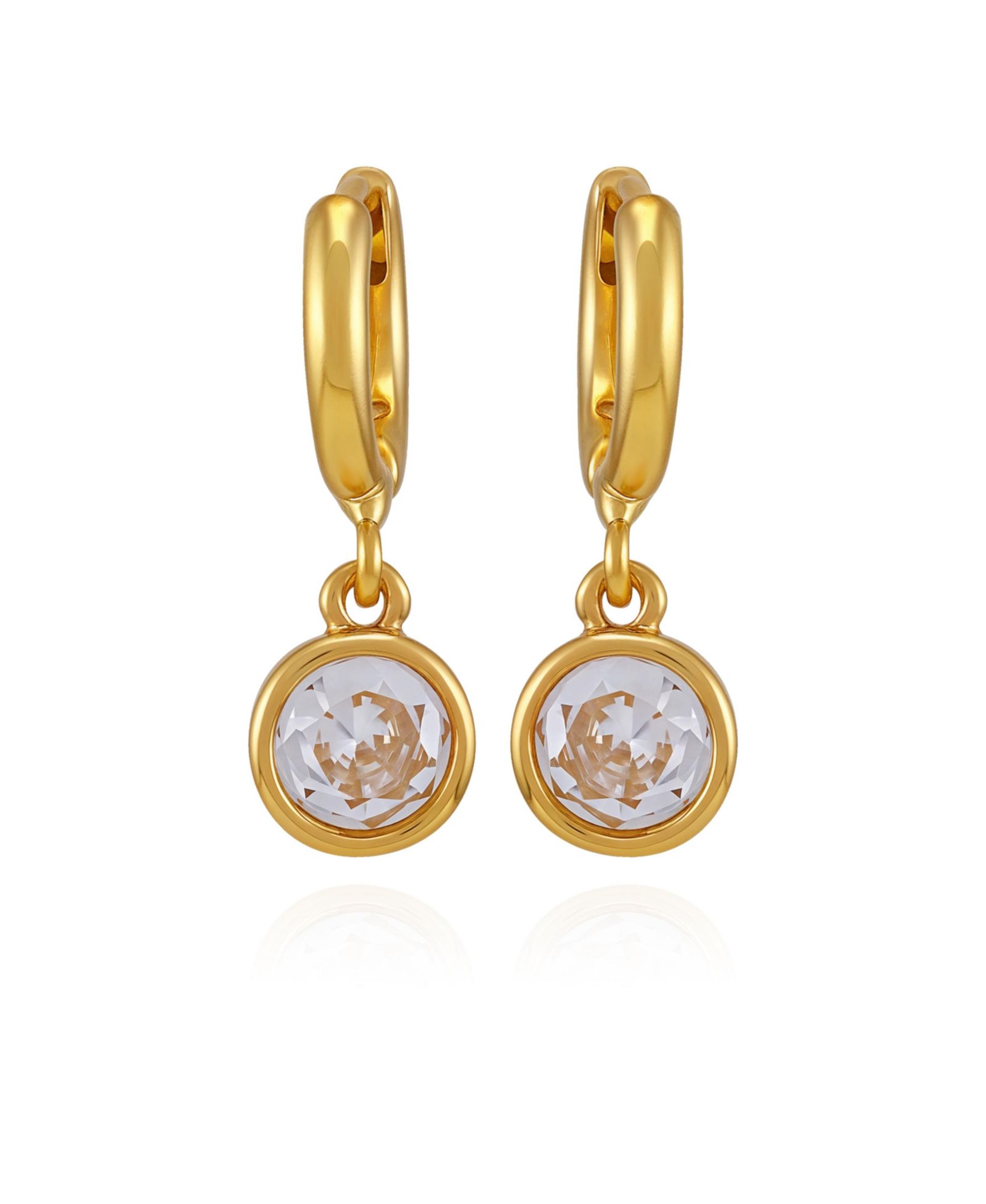 Vince Camuto серьги-кольца с цирконием