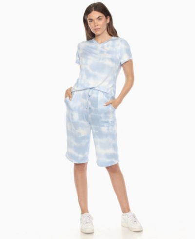 Комплект из футболки и шорт White Mark Women's Short Sleeve and Capri Lounge