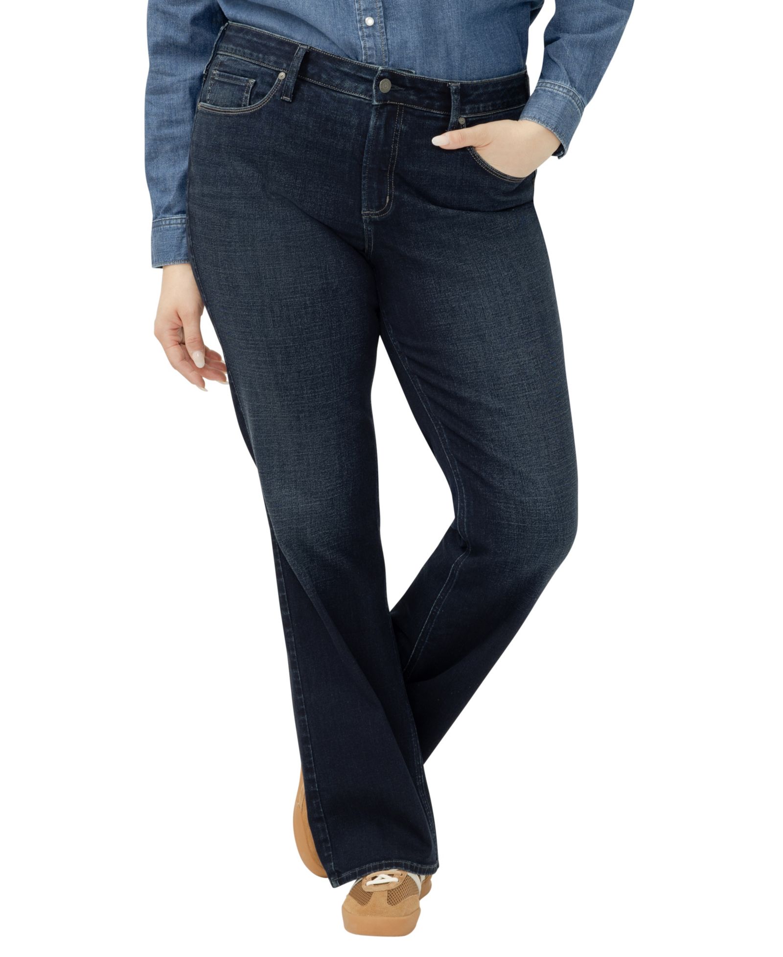 Джинсы Silver Jeans Co. Plus Size Suki Mid Rise Curvy Fit Bootcut