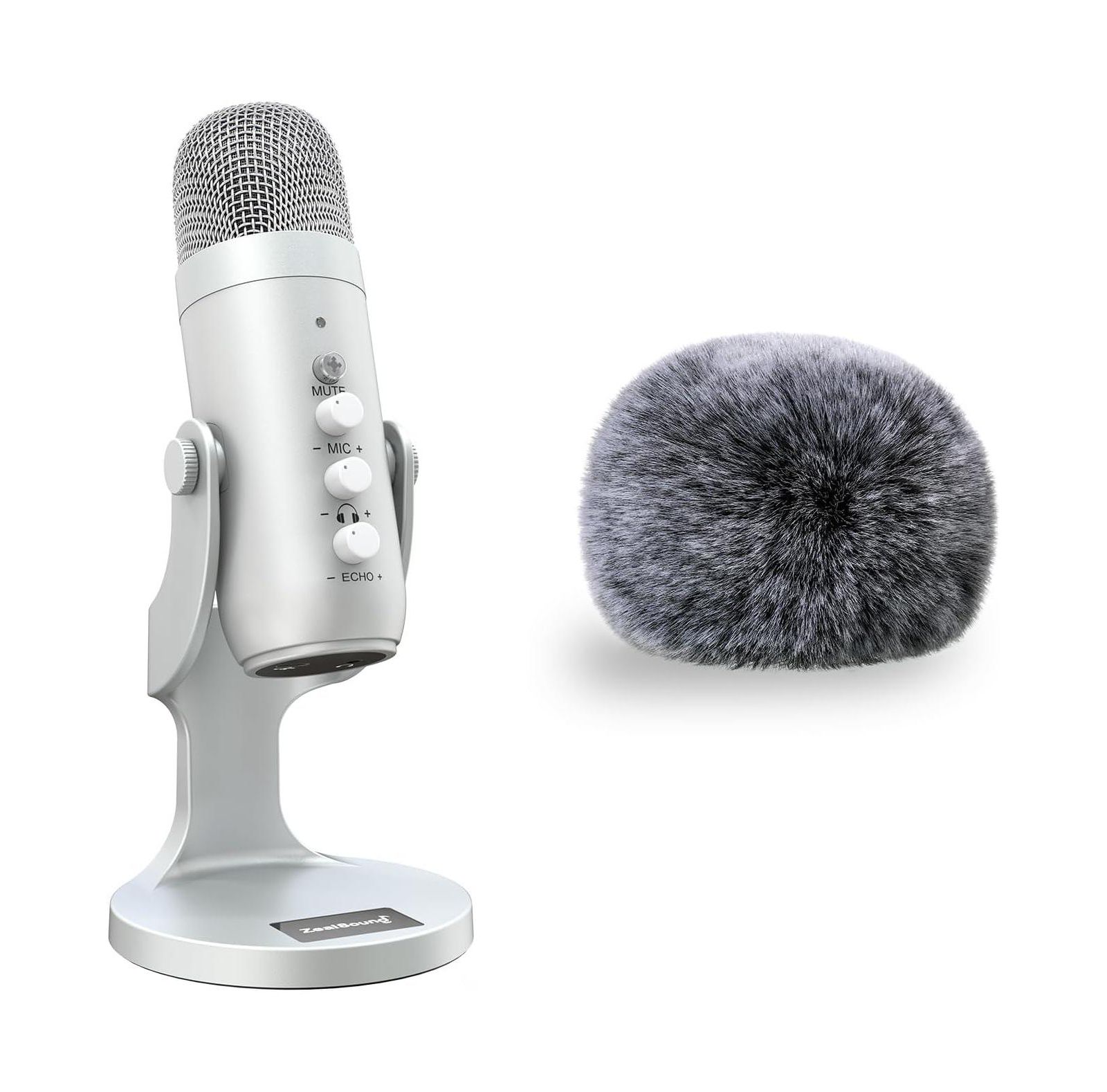 Микрофон ZealSound USB k66s Silver