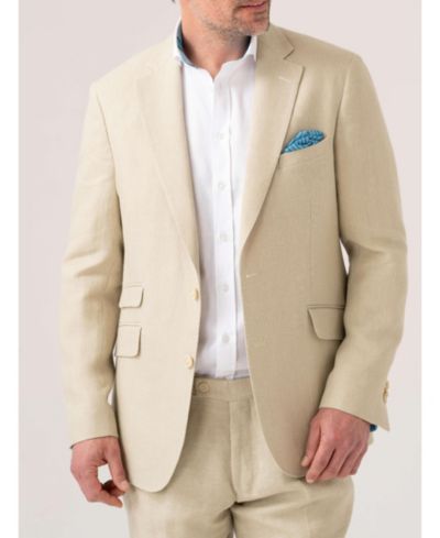 Koy Clothing Men's Linen/Wool/Silk Blend Tailored Blazer