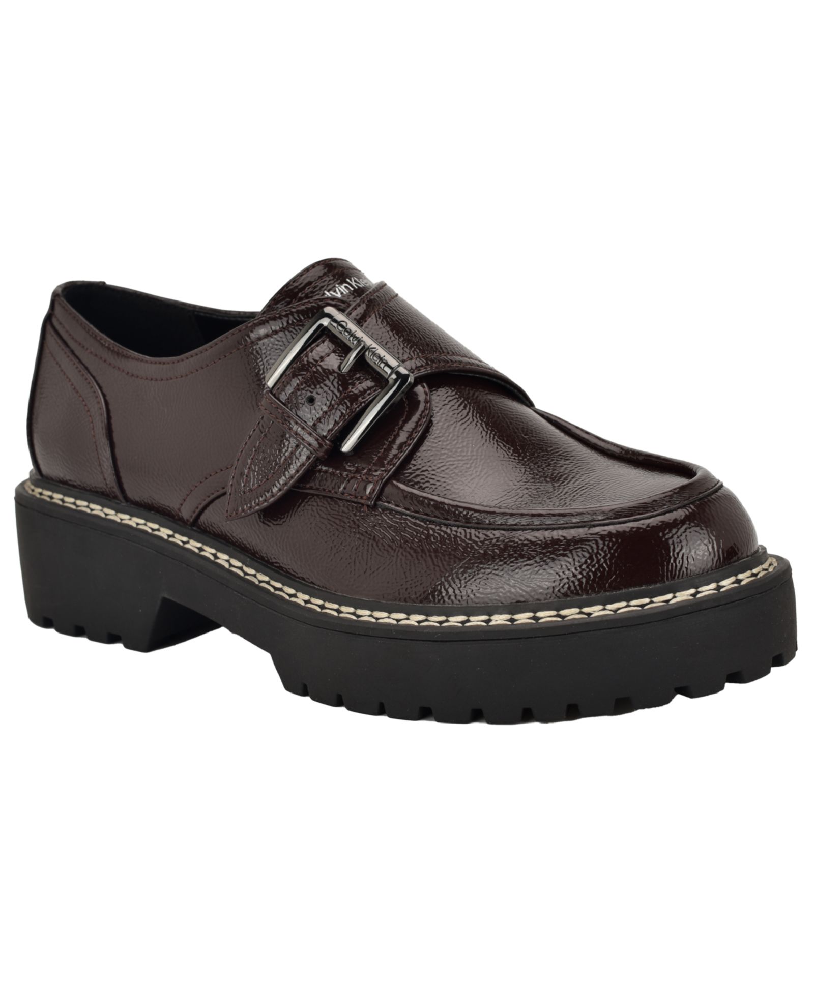 Calvin Klein Women's Saundee Buckle Lug Sole Loafers
